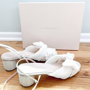 Loeffler Randall Dahlia Bow Low Heel - Ivory Pearl